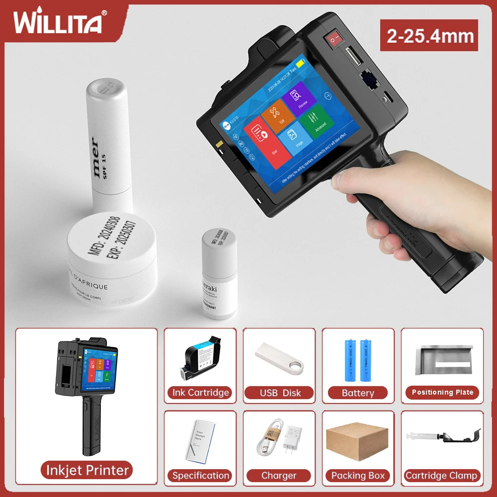 Handheld inkjet printer