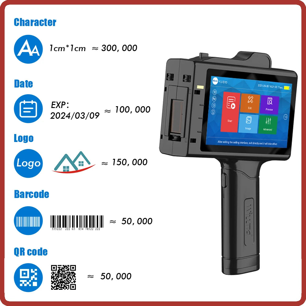 Handheld inkjet printer