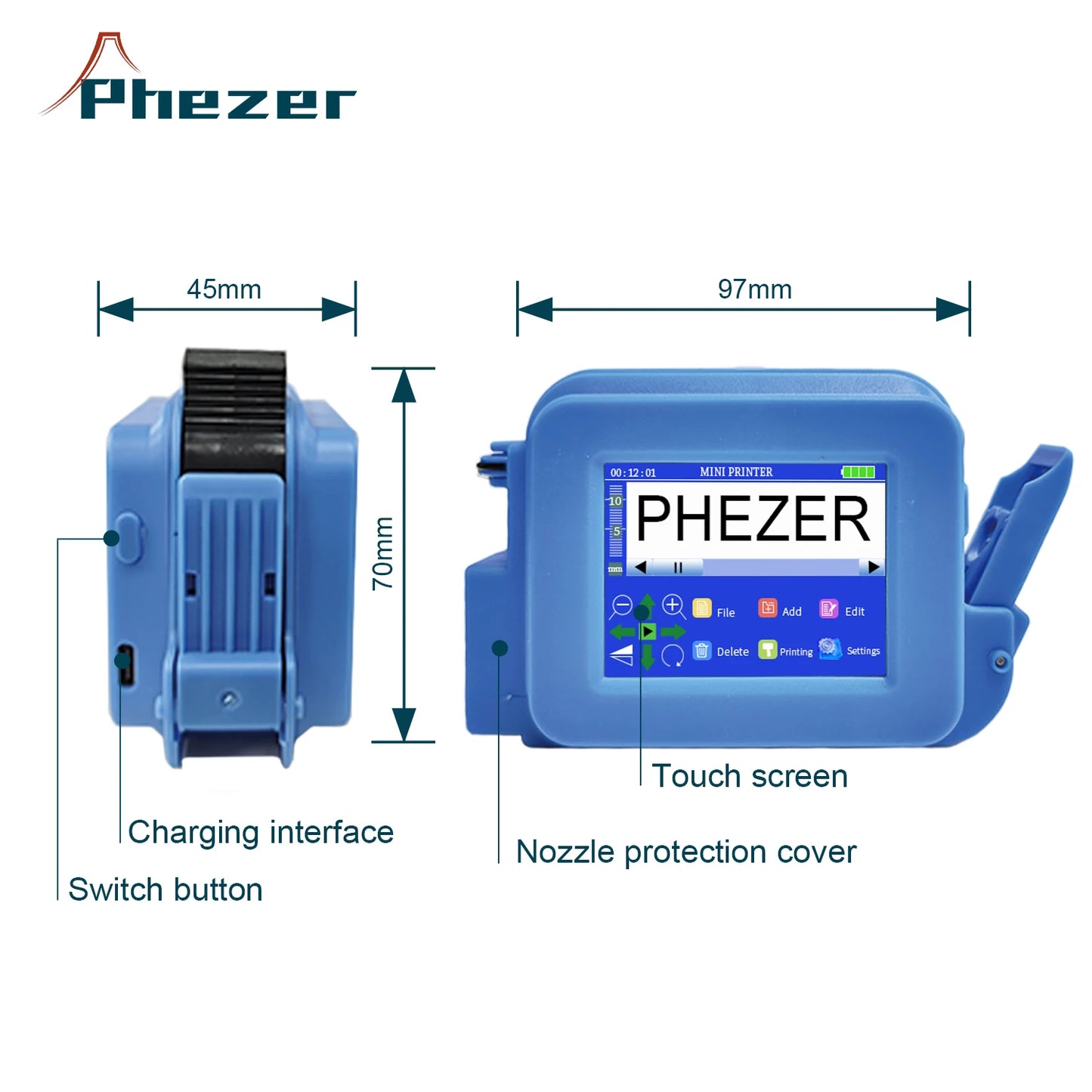 Handheld inkjet printer Mini INJ