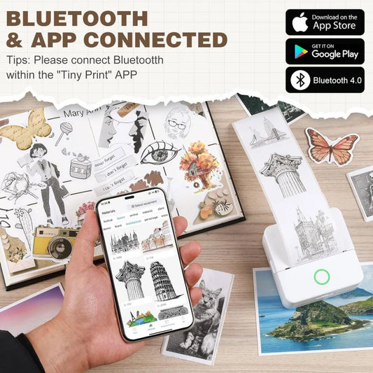 Mini sticker inkjet printer